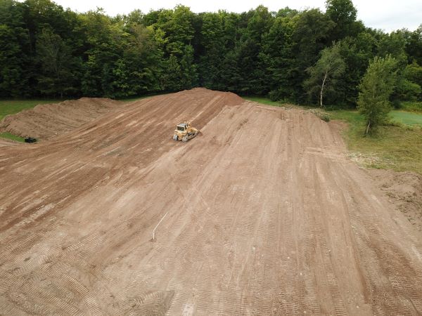 construction phase of building the hill